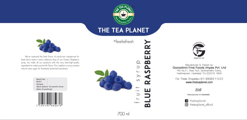 The Tea Planet Blue Raspberry Syrup 700 ml